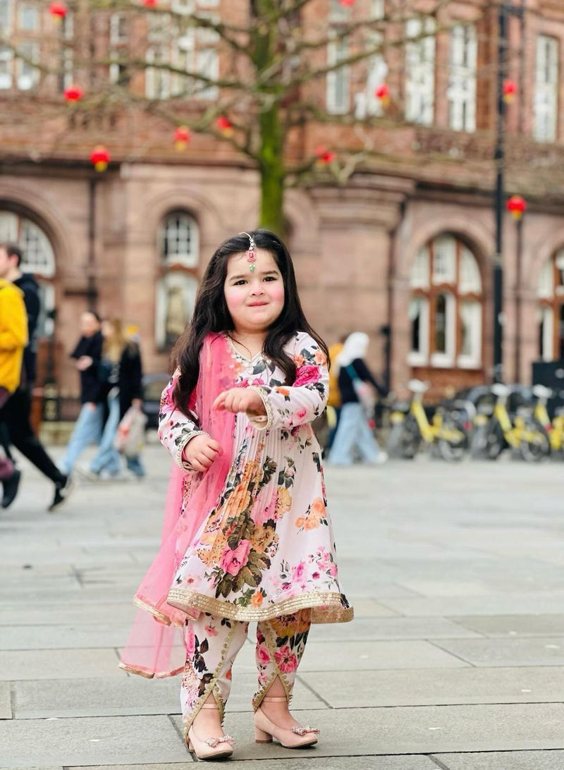 New Designer Heavy Fox Georgette Dhotii Salwar Suit OC-160 Almond White