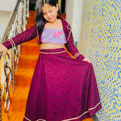 New Designer Heavy Fox Georgette Embroidery chain work Kotii Lahenga Choli OC-161