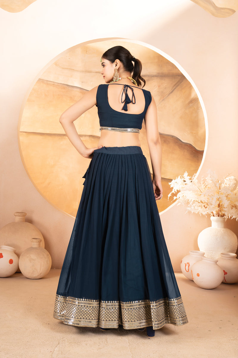 Catalina's Blue Coloured Party Wear Lehenga Choli