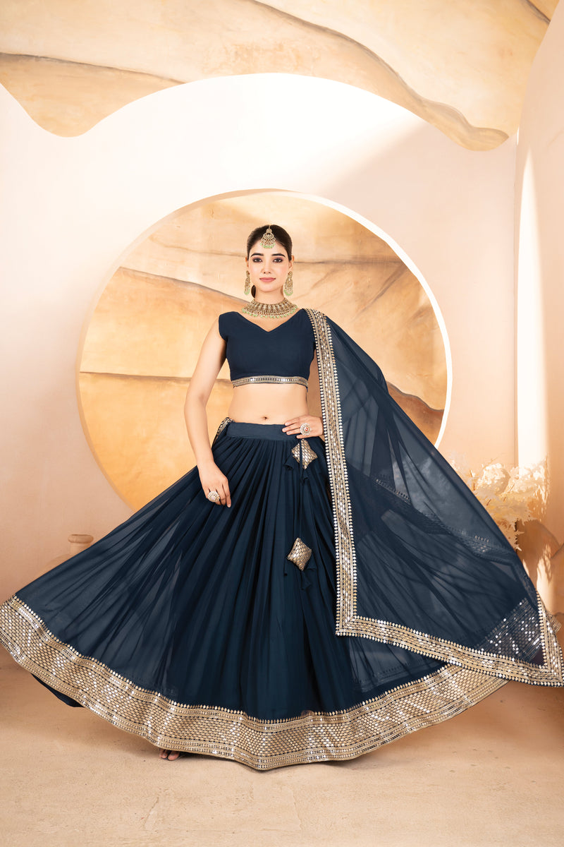 Catalina's Blue Coloured Party Wear Lehenga Choli