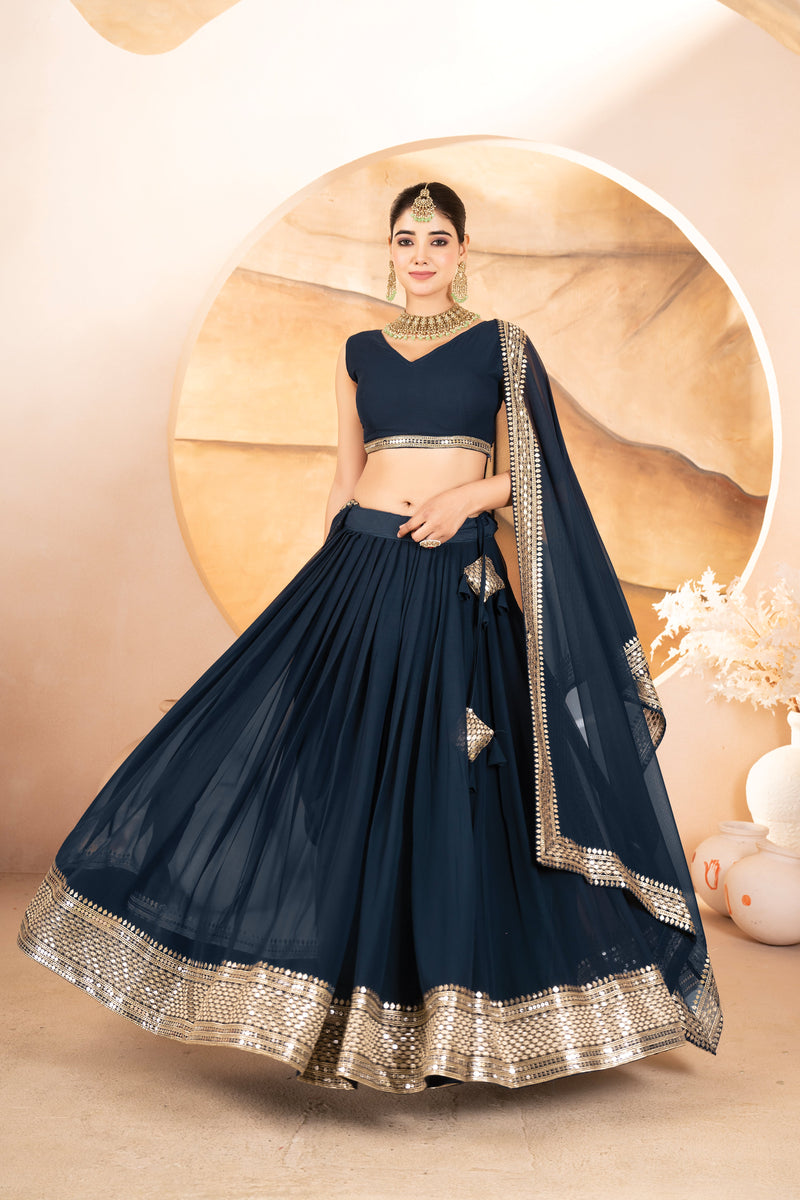 Catalina's Blue Coloured Party Wear Lehenga Choli