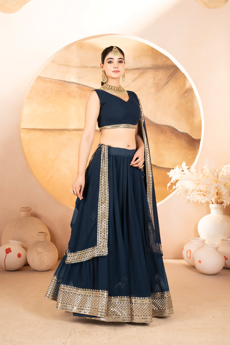 Catalina's Blue Coloured Party Wear Lehenga Choli