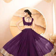 Catalina's Wine Coloured Party Wear Lehenga Choli