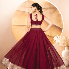 Catalina's Maroon Coloured Party Wear Lehenga Choli