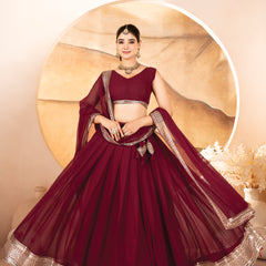 Catalina's Maroon Coloured Party Wear Lehenga Choli