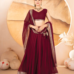 Catalina's Maroon Coloured Party Wear Lehenga Choli