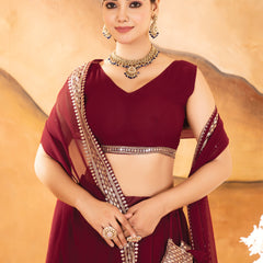 Catalina's Maroon Coloured Party Wear Lehenga Choli
