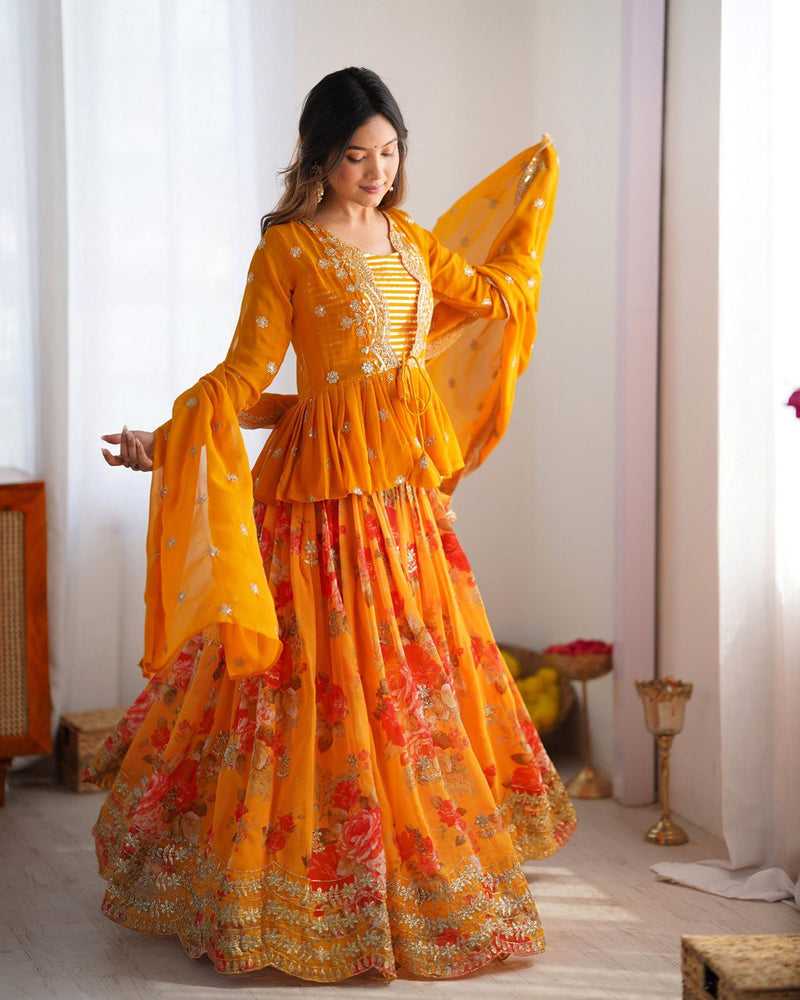 Awarya's Premium Quality Heavy Traditional Koti Lehenga Choli