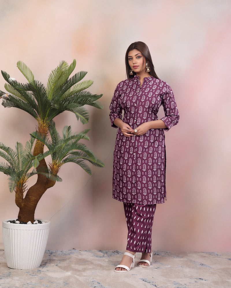 Women Pure Rayon Kurta Palazzo Set