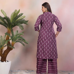 Women Pure Rayon Kurta Palazzo Set