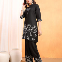 Viscose Rayon Embroidery Work Kurta Pant Set for Womens Stylish Ethnic Wear for Festive & Casual Occasions