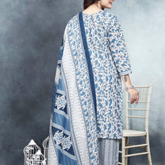 Floral Print Kurta, Trouser/Pant & Dupatta Set