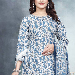 Floral Print Kurta, Trouser/Pant & Dupatta Set