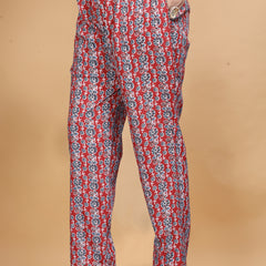 Floral Printed Notch Neck Straight Kurta With Trouser & Dupatta