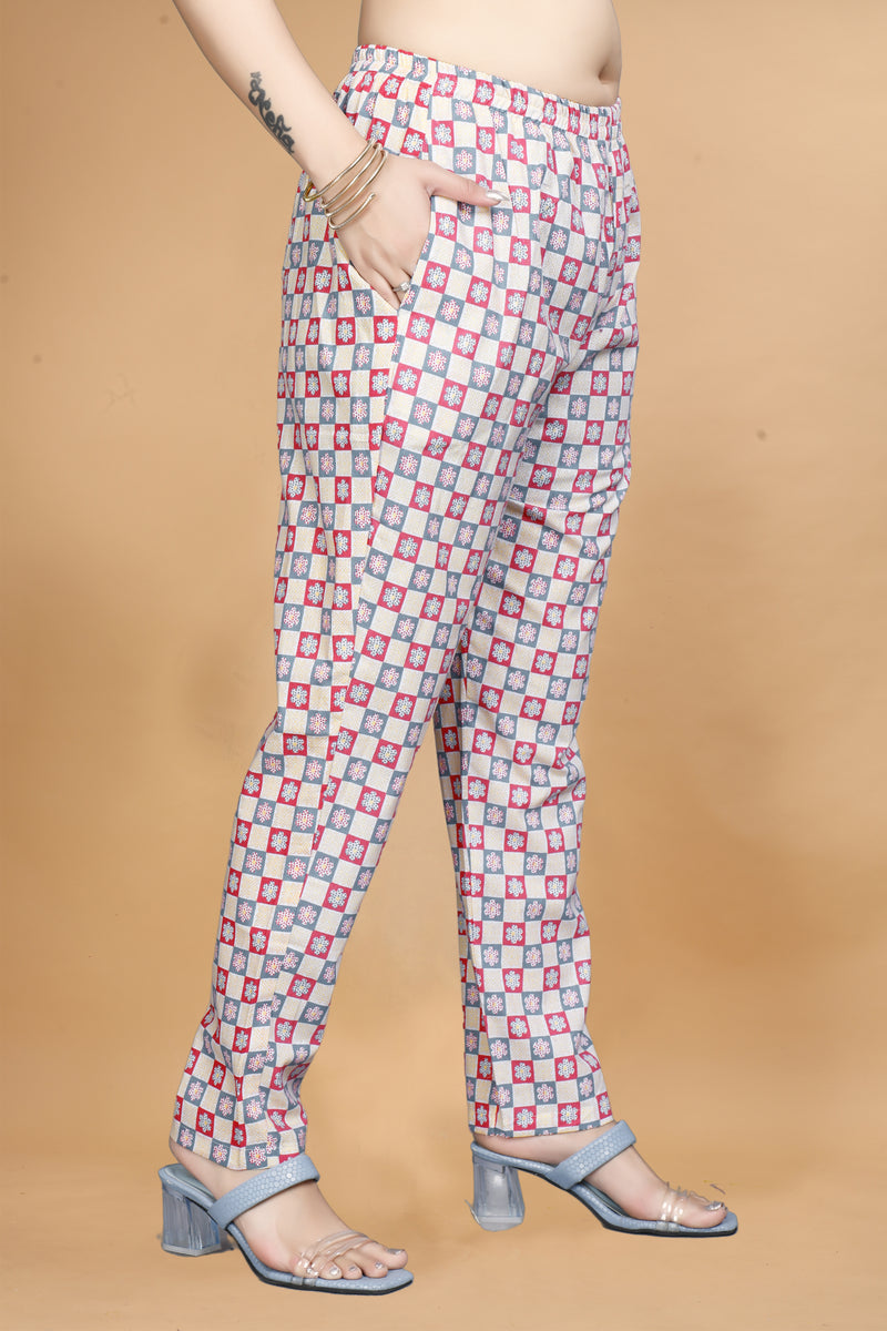 Women Cotton Blend Kurti Pant Dupatta Set/kurti set/kurta set