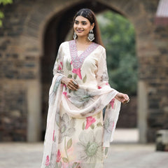 Georgette Kurta and Pant & Dupatta Set – by QueenVastra