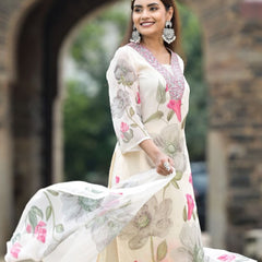 Georgette Kurta and Pant & Dupatta Set – by QueenVastra