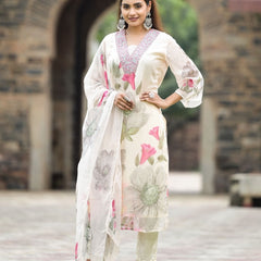 Georgette Kurta and Pant & Dupatta Set – by QueenVastra