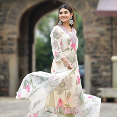 Georgette Kurta and Pant & Dupatta Set – by QueenVastra