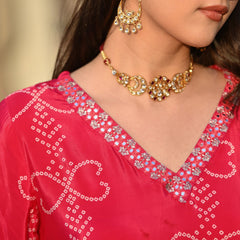 Ethereal Elegance – Silk Kurta Set with Attached Dupatta– by QueenVastra