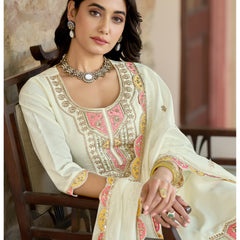 The QueenVastra Experience: Soft Chinnon Silk Kurti Set– by QueenVastra