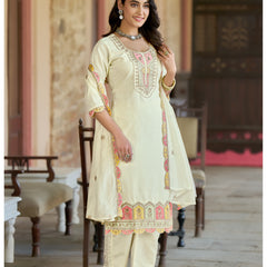 The QueenVastra Experience: Soft Chinnon Silk Kurti Set– by QueenVastra