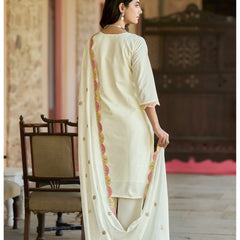 The QueenVastra Experience: Soft Chinnon Silk Kurti Set– by QueenVastra