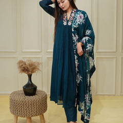 Flow With Grace – Anarkali Kurti Set by QueenVastra