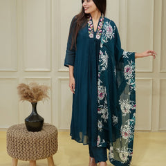 Flow With Grace – Anarkali Kurti Set by QueenVastra