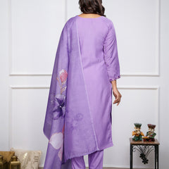 Embroidered Rayon Kurti Set with Printed Chanderi Dupatta– by QueenVastra