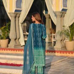 Ethereal Elegance – Silk Kurta Set with Attached Dupatta– by QueenVastra