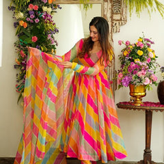 Navrangi's Leheriya Suit Set