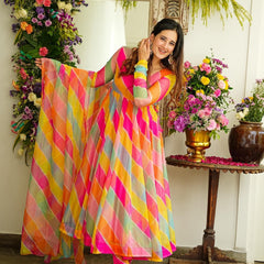 Navrangi's Leheriya Suit Set