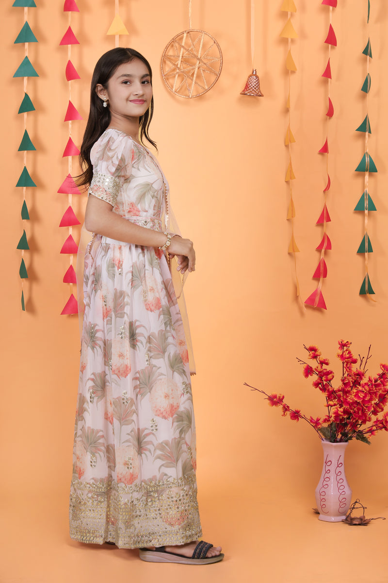 New Designer Heavy Fox Georgettee Gownn OC-152 Cream