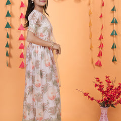 New Designer Heavy Fox Georgettee Gownn OC-152 Cream