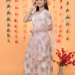 New Designer Heavy Fox Georgettee Gownn OC-152 Cream