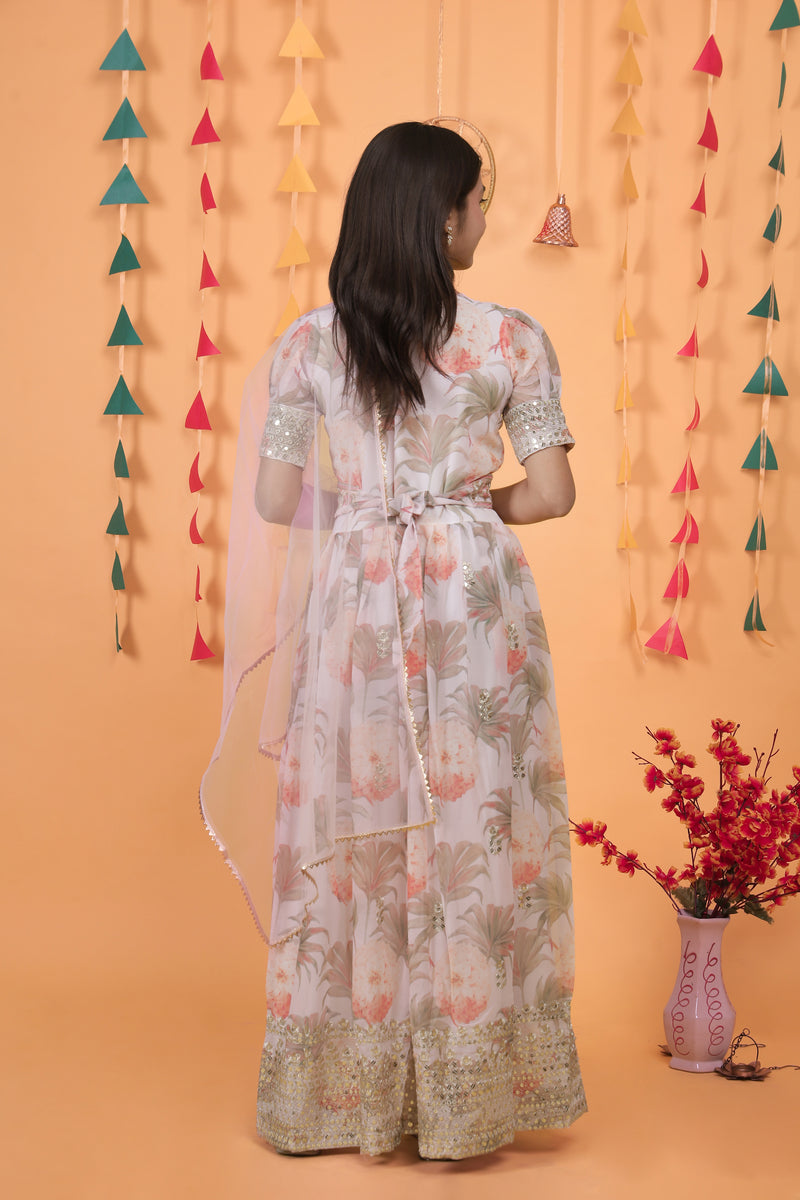 New Designer Heavy Fox Georgettee Gownn OC-152 Cream