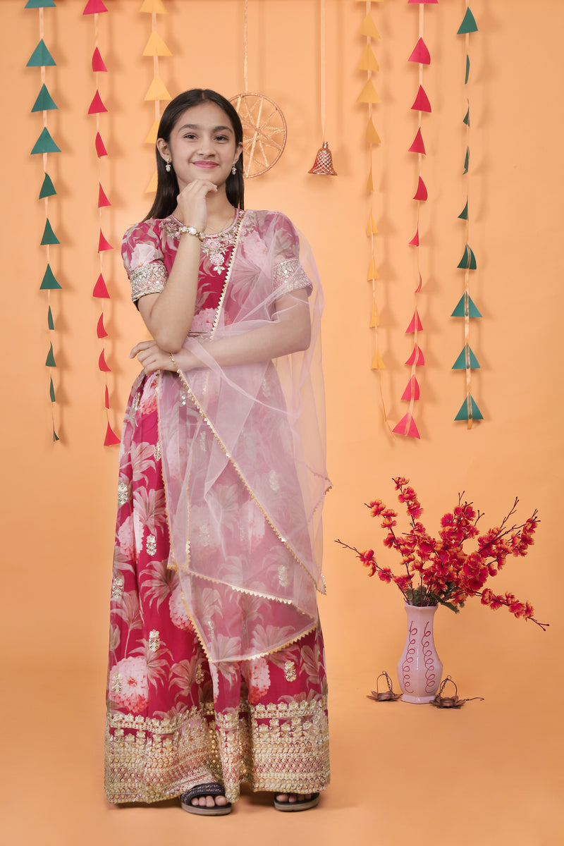 New Designer Heavy Fox Georgette Gownn OC-152 Maroon