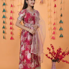 New Designer Heavy Fox Georgette Gownn OC-152 Maroon