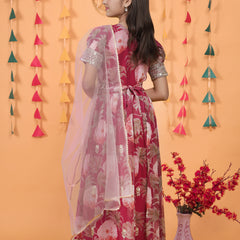 New Designer Heavy Fox Georgette Gownn OC-152 Maroon