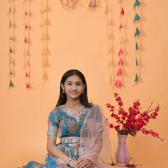 New Designer Heavy Fox Georgette Gownn OC-152 Blue