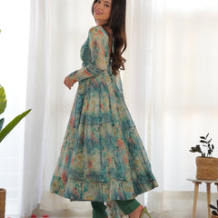 PURE SOFT ORGANZA ANARKALI SUIT SET WITH FULLY STITCHED DKB-266