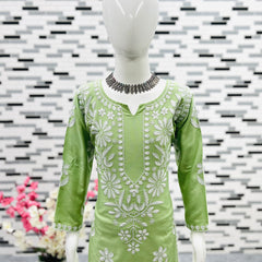 New Designer Heavy Rayon Cottonn Top-Shararaa OC-140 Green