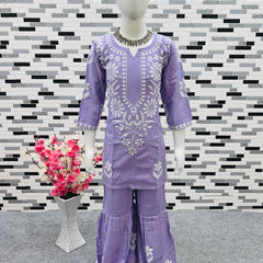 New Designer Heavy Rayon Cottonn Top-Shararaa OC-140 parpal