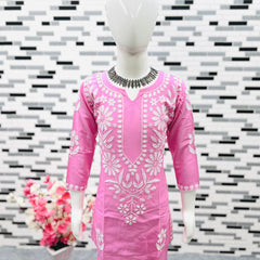 New Designer Heavy Rayon Cotton Top-Shararaa OC-140 pink