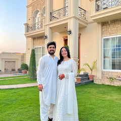 Aafia Waite Faux Blooming Anarkali Style Sarara Suit Set