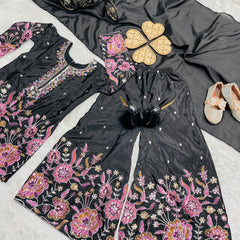 TRENDING TOP WITH SHARARA AND DUPATTA SET READY TO WEAR COLLECTION OC-212