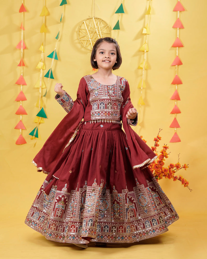 New Festival Lehenga Choli Ready To Wear Collection OC-211 maroon