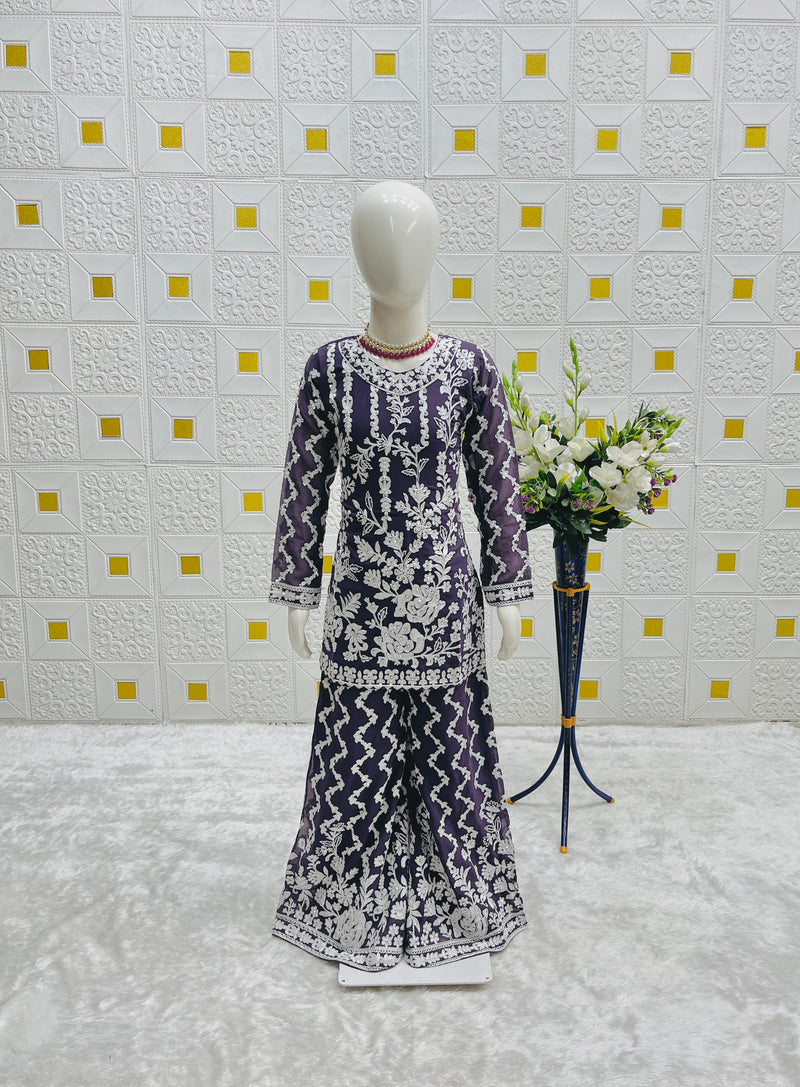 DESIGNER WEAR TOP WITH SHARARA AND DUPATTA SET READY TO WEAR COLLECTION OC-216