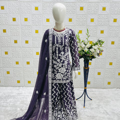 DESIGNER WEAR TOP WITH SHARARA AND DUPATTA SET READY TO WEAR COLLECTION OC-216